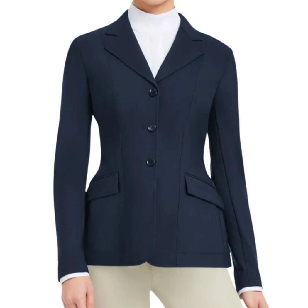 Front view of a model wearing the Night Sky RJ Classics Monterey Show Coat on a plain background