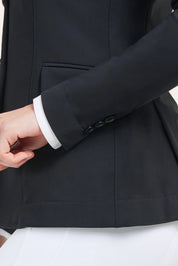 Close-up view of the sleeve on the black RJ Classics Monterey Show Coat