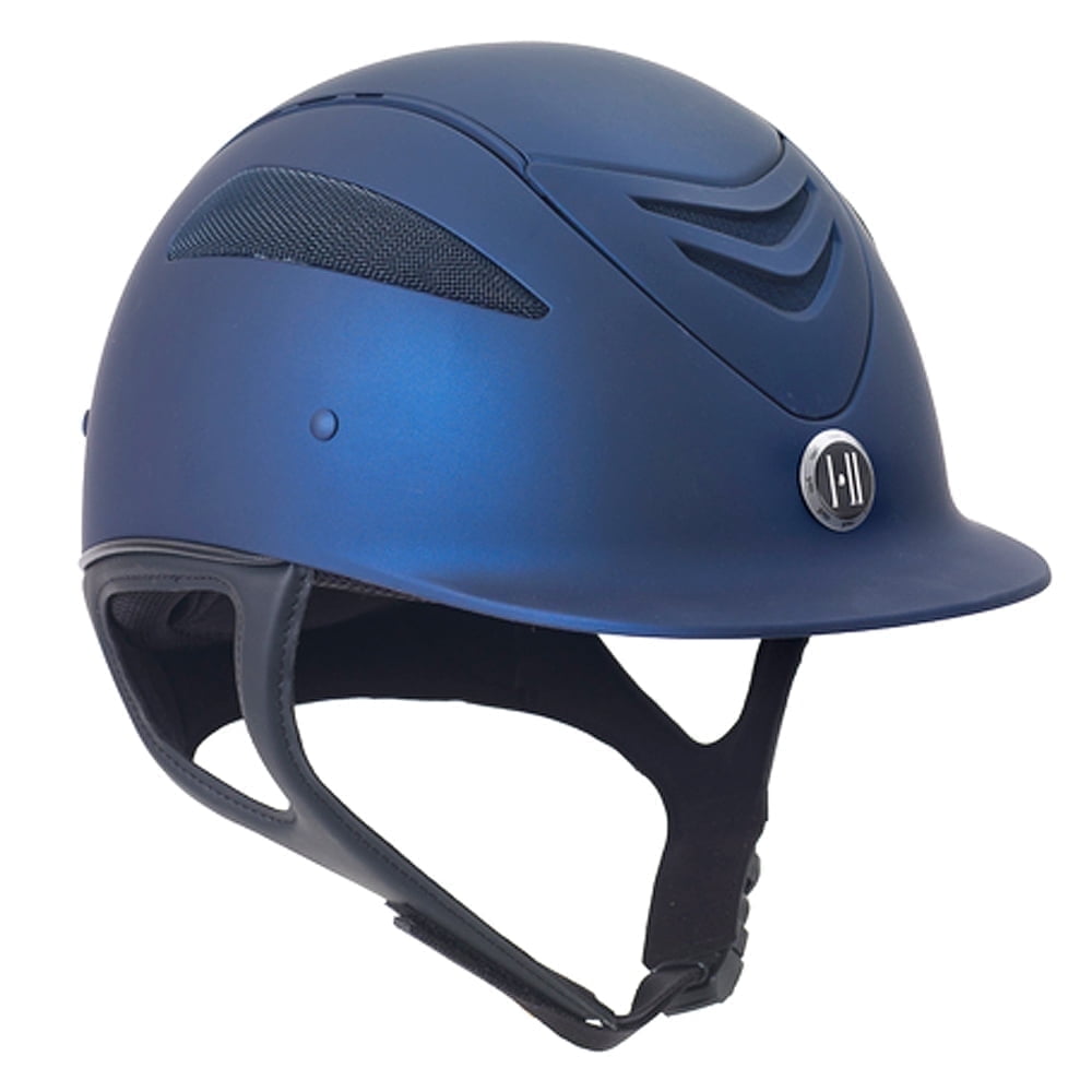 Angled front view of the One K Defender Helmet in Navy Matte