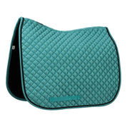 Side view of the turquoise Equinavia Voss Dressage Saddle Pad on a white background