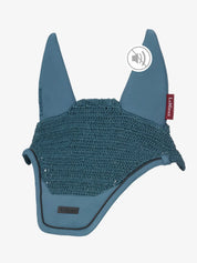 LeMieux Essence Acoustic Fly Hood in blue-green on white background