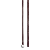 Full view of the Chocolate Brown Equinavia Valkyrie Stirrup Leathers on a white background