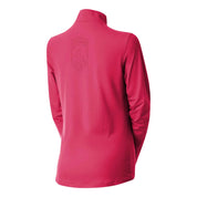 Back view of the Equinavia Kari Womens Long Sleeve Sun Shirt with NordicAir Tech in pink on a white background