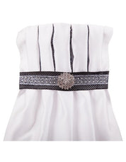 Front view of the ANKY Pleated Crown Stock Tie on a white background