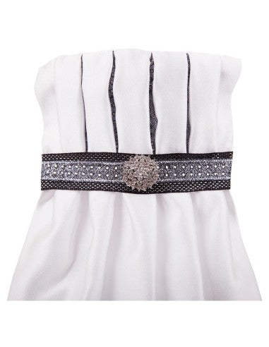 Front view of the ANKY Pleated Crown Stock Tie on a white background
