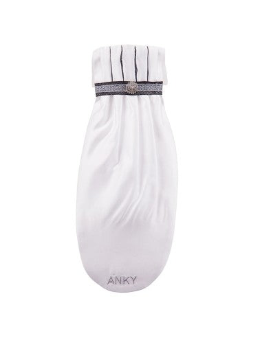 Front view of the ANKY Pleated Crown Stock Tie on a white background