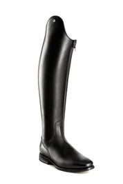 Angled front view of the DeNiro Bellini Wrat Black Dressage Boot on a plain background