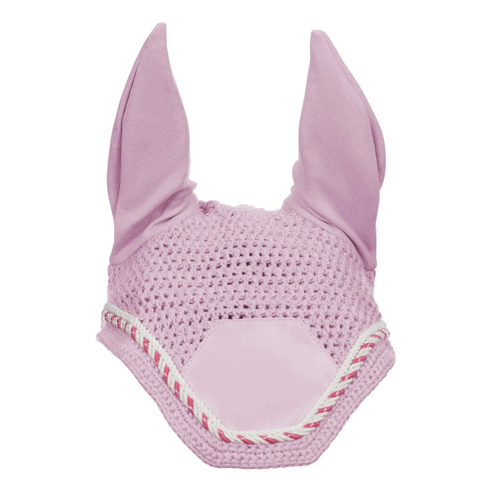 Front view of the pink Equinavia Copenhagen Ear Net on a white background