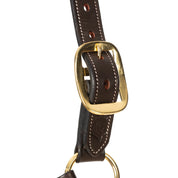 Close-up view of the adjustable crown on the Equinavia Valkyrie Triple Stitched Halter on a white background