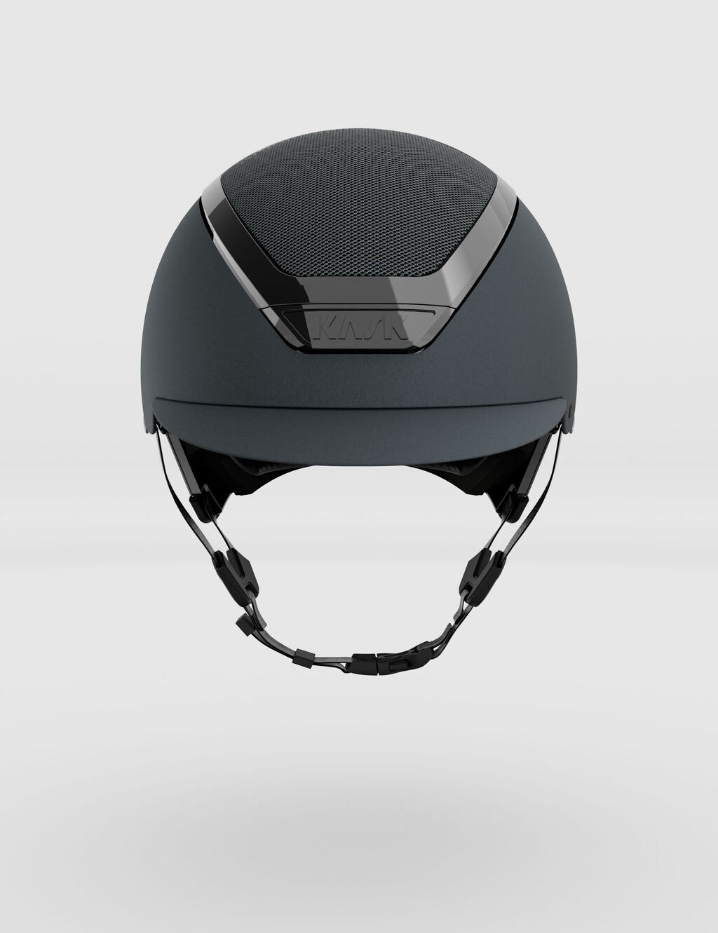 Front view of the anthracite Kask Dogma Chrome Helmet on a plain background