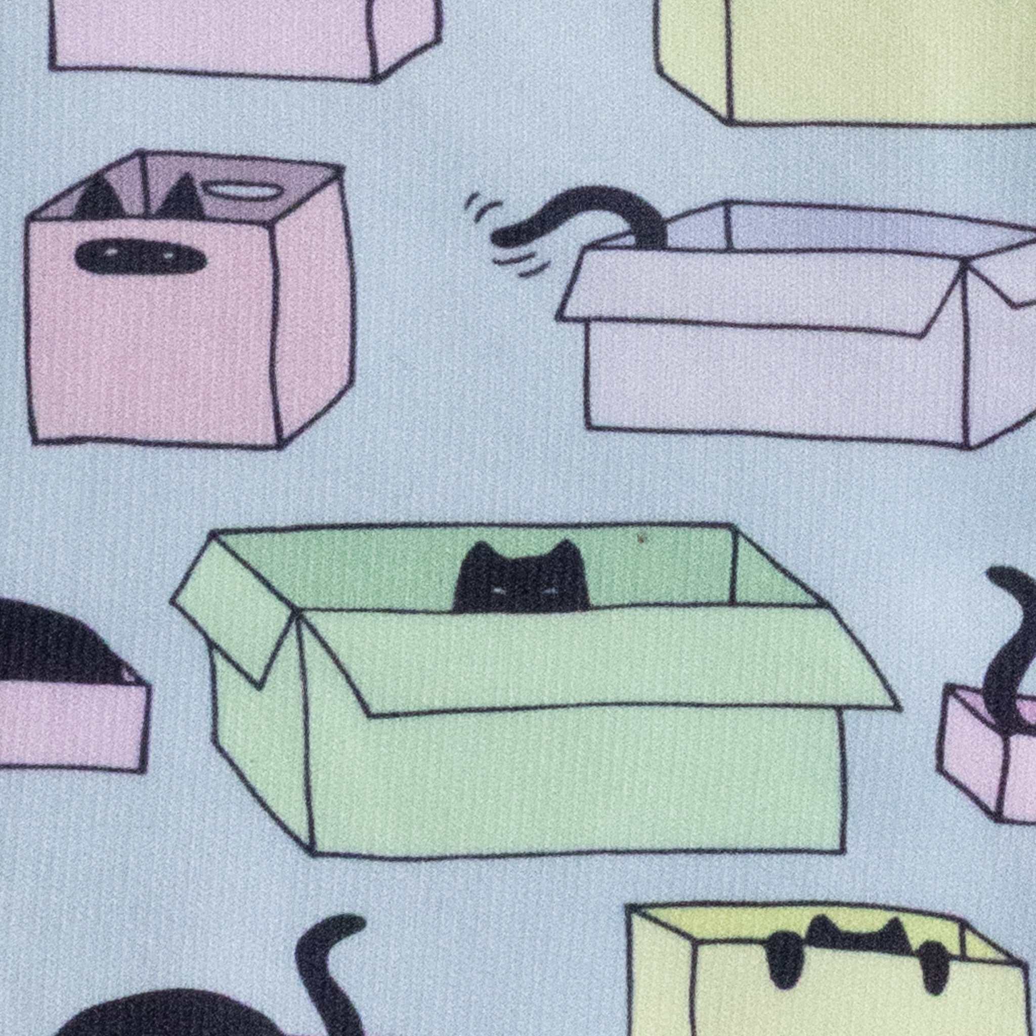 Close-up view of the Cat In A Box pattern on the Dreamers & Schemers Pair & A Spare Boot Socks
