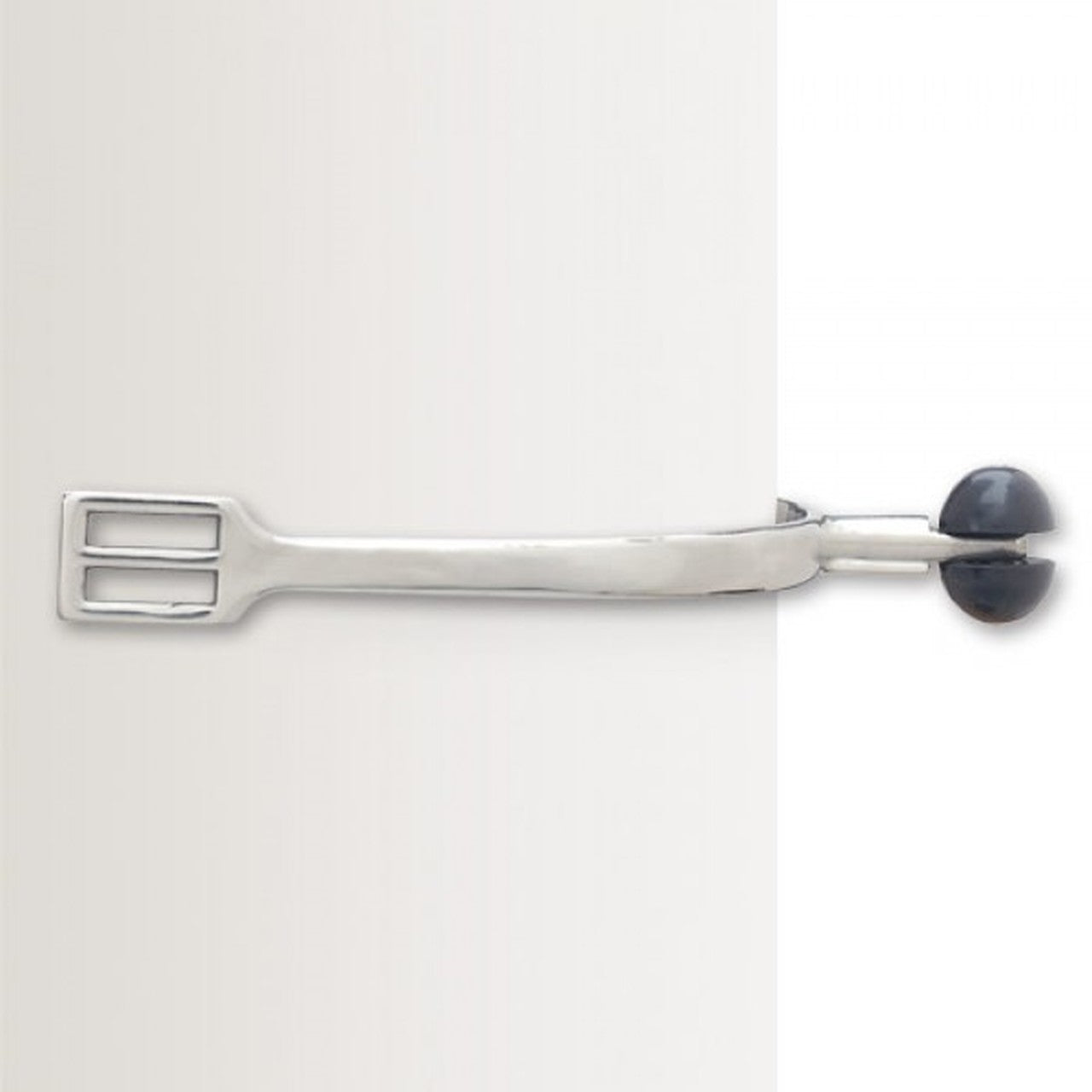 Side view of the Centaur Stainless Steel Roller Ball Spurs in the length 1 1/4"