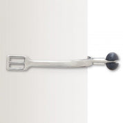 Side view of the Centaur Stainless Steel Roller Ball Spurs in the length 1 1/4"