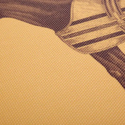 Close-up view of the woven pattern on the ThomasPaul Equestrian Vintage Woven Vinyl Placemat Set of 4