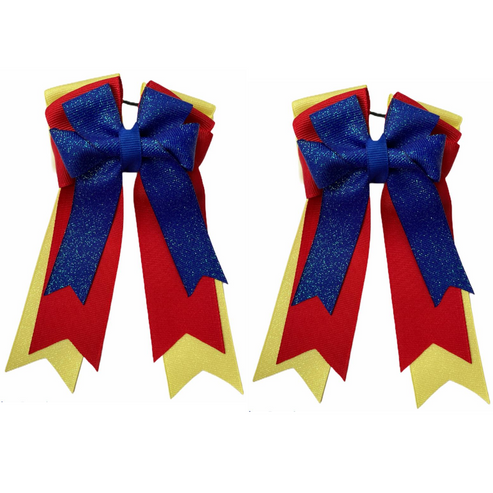 View of the Champion Belle & Bow Kids Hair Bows on a white background