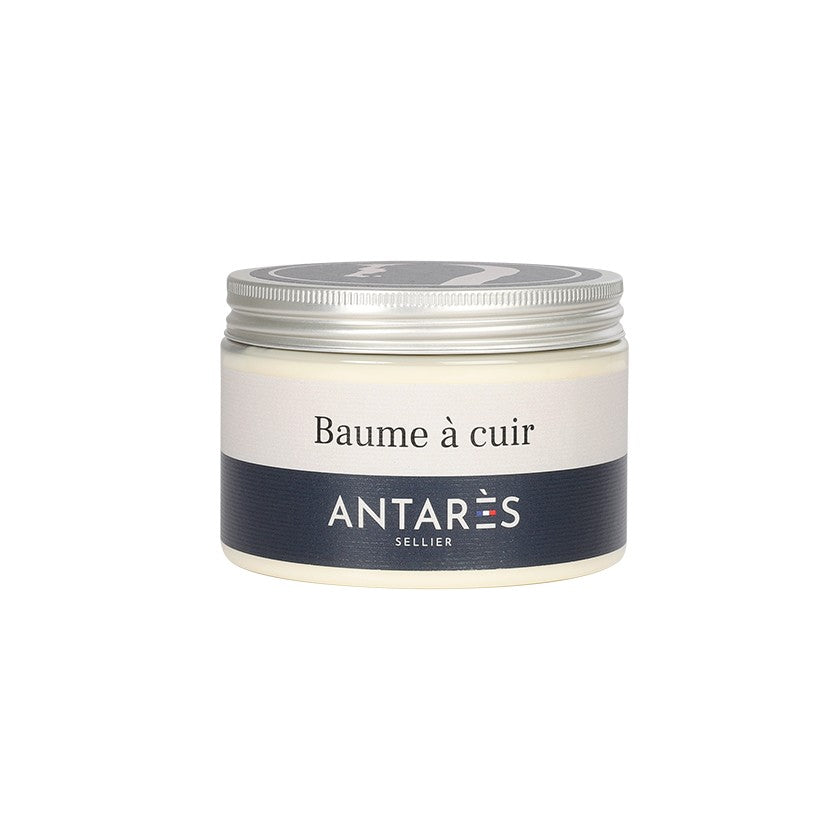 Front view of a jar of Antares Baume A Cuir on a white background