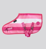 Side view of the Crafty Ponies Horseware Newmarket Fleece Cooler in pink