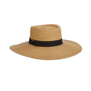 Front angled view of the Dorfman Milano Diego Hat in Toast