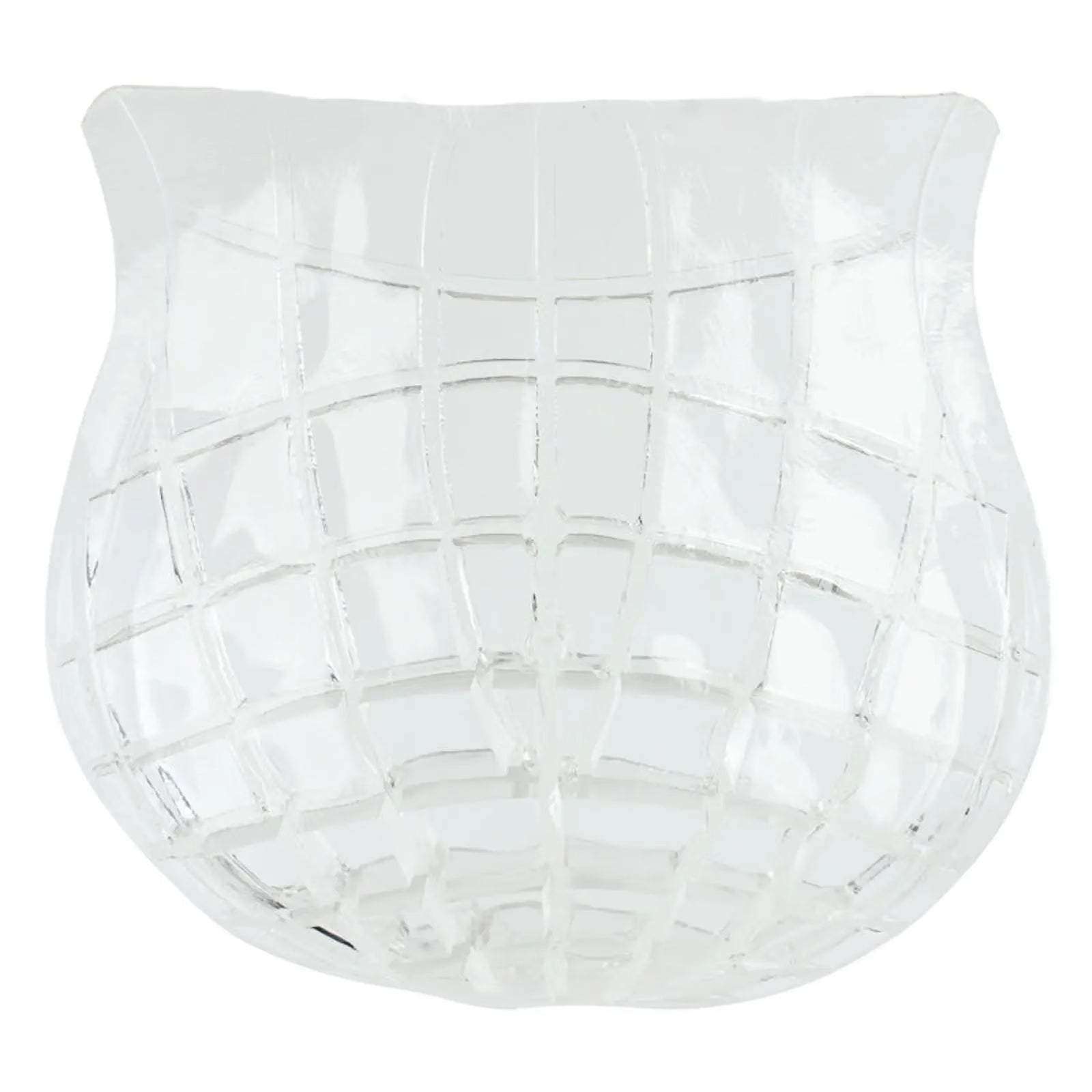Close-up view of the clear Horze Gel Back Riser Pad on a white background