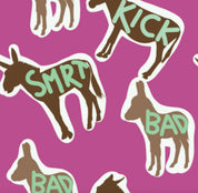 Close-up view of the pattern on the Donkey Talks Dreamers & Schemers Pair & A Spare Boot Socks