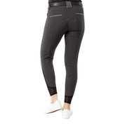 Back view of model wearing the dark gray Equinavia Victoria Full Seat Breeches on a white background
