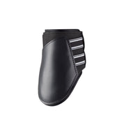 Angled inside view of the black EquiFit Essential The Original Hind Boot on a plain background