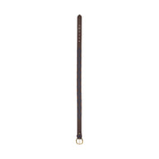 Full view of the navy brown-leather Equinavia Siri Polo Belt on a white background