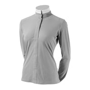 Front view of Dapple Gray Equinavia Juni Long Sleeve Show Shirt on a white background
