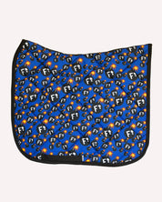 Side view of the F Bomb Dreamers & Schemers Saddle Pad on a white background