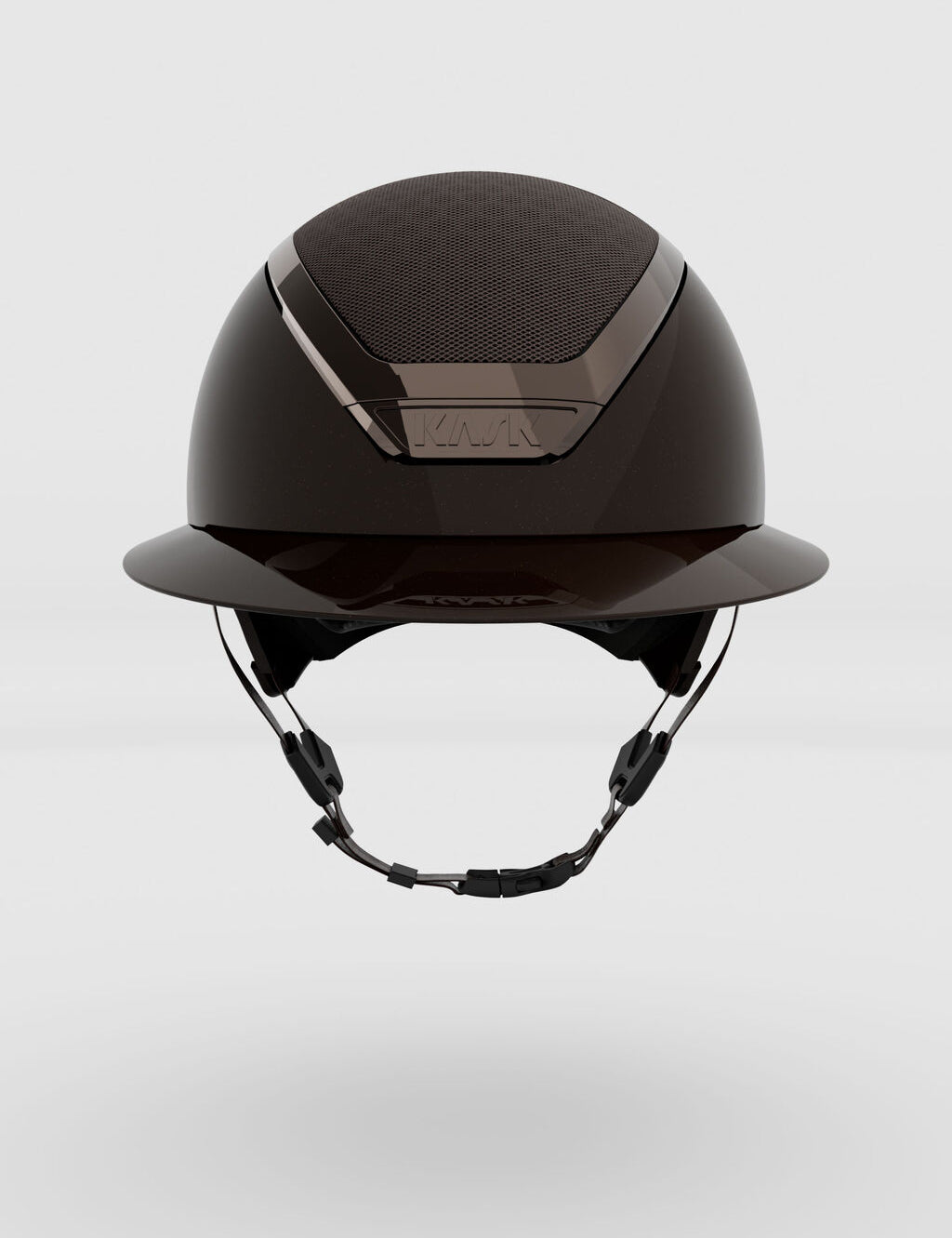 Front view of the Espresso Star Lady Pure Shine Helmet on a plain background