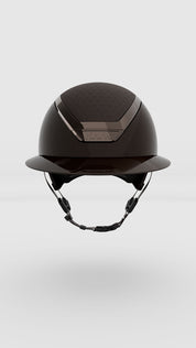 Front view of the Espresso Star Lady Pure Shine Helmet on a plain background