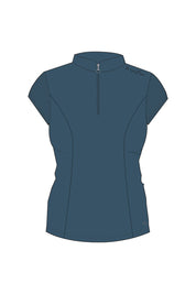 Front view sketch of the Deep Dive Horze Mina Mesh Short Sleeve Training Shirt on a white background