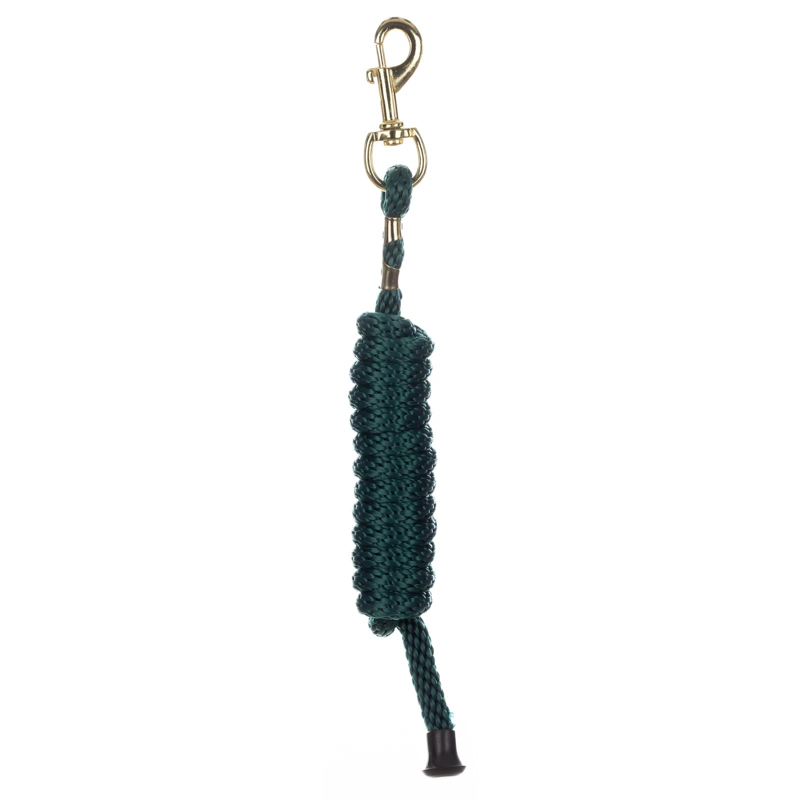 Full view of the hunter green Equinavia Stella Poly Snap Lead Rope on a white background