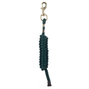 Full view of the hunter green Equinavia Stella Poly Snap Lead Rope on a white background