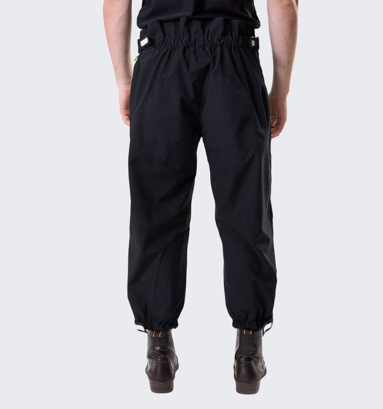 Model wearing Horseware H2O Trousers in black, back view