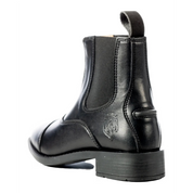 Angled back view of the Equinavia Tilda Kids Synthetic Zip Paddock Boots on a white background