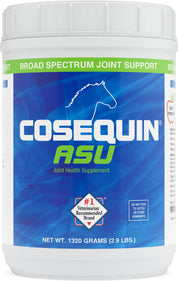 Front view of a 2.9 lbs container of Cosequin ASU on a white background