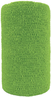 Front view of the neon green Coflex Vet Bandage on a white background