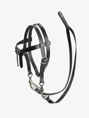 Side view of the black LeMieux Toy Pony Western Bridle on a white background