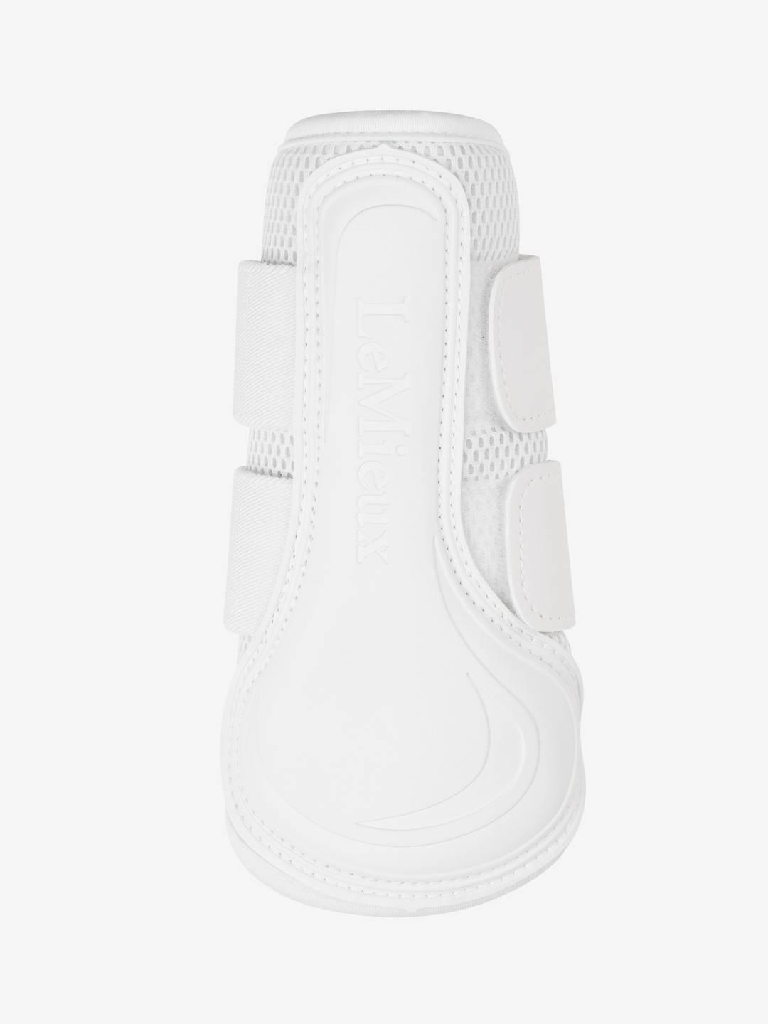 LeMieux Mesh Brushing Boot in white on white background