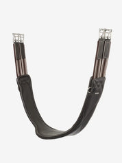 Full view of the brown LeMieux Arika Contoured Long Girth on a white background