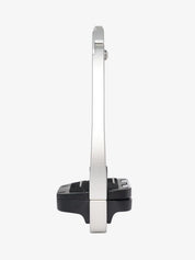 Side view of the aluminum LeMieux Vector Balance Stirrup on a white background