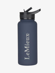 Front view of the navy LeMieux Drinks Bottle on a plain background