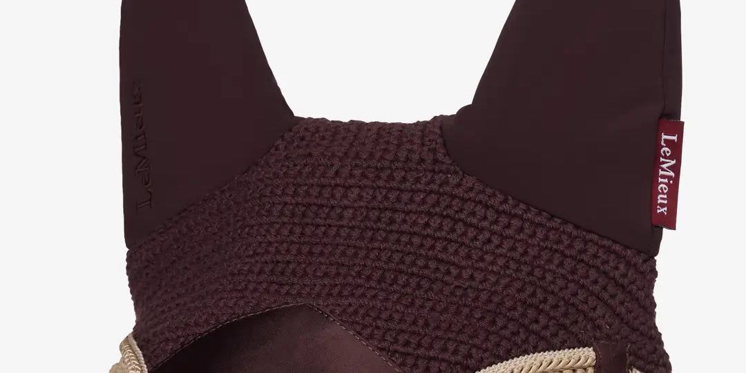 Front view of the Damson LeMieux Loire Fly Hood on a white background