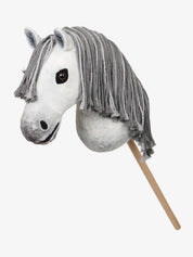 Side view of the Earl Grey LeMieux Hobby Horse on a white background
