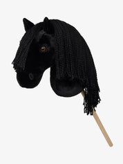 Side view of the Spike black LeMieux Hobby Horse on a white background