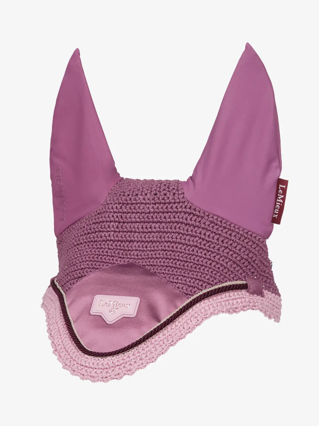 LeMieux Loire Fly Hood in Mallow on a white background