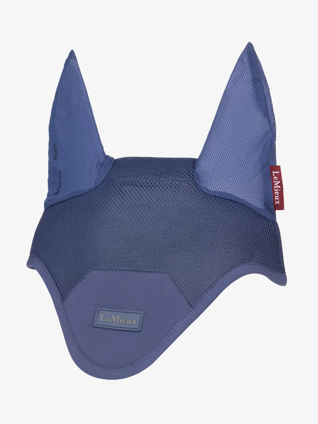 Front view of the shadow LeMieux Air-Tek Mesh Fly Hood on a white background