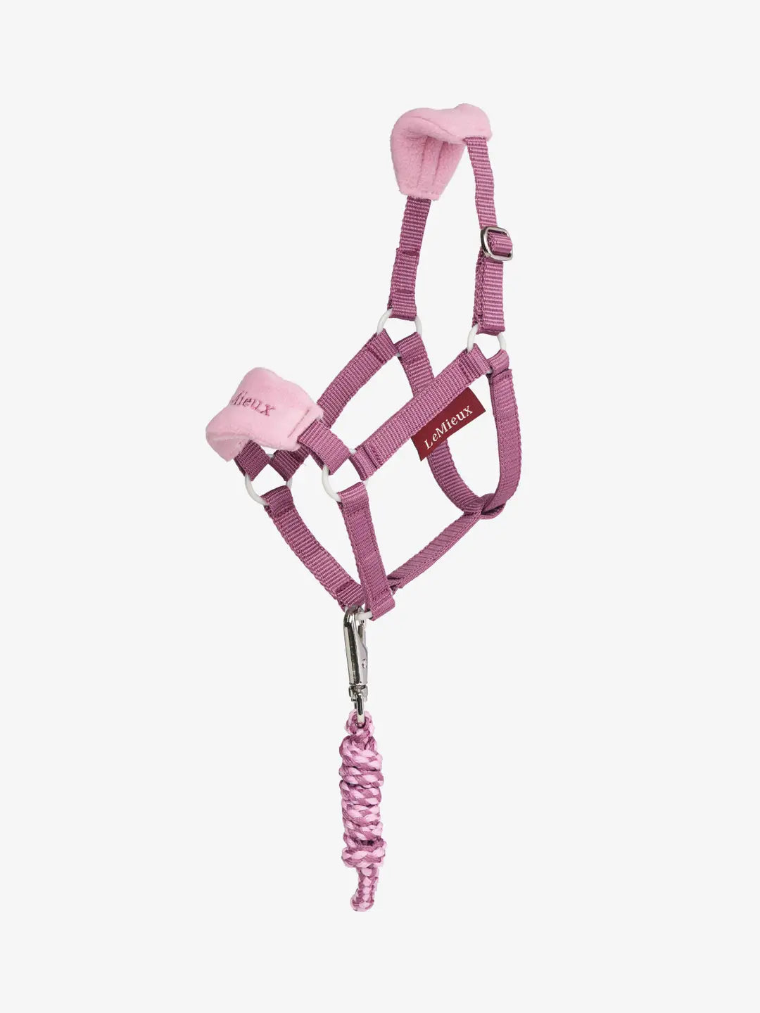 LeMieux Hobby Horse Vogue Headcollar & Leadrope in pink on a white background