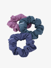 Full view of 3 Dark LeMieux Scrunchies on a plain background